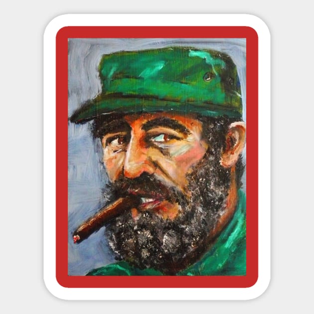 Fidel Castro Sticker by Dabse